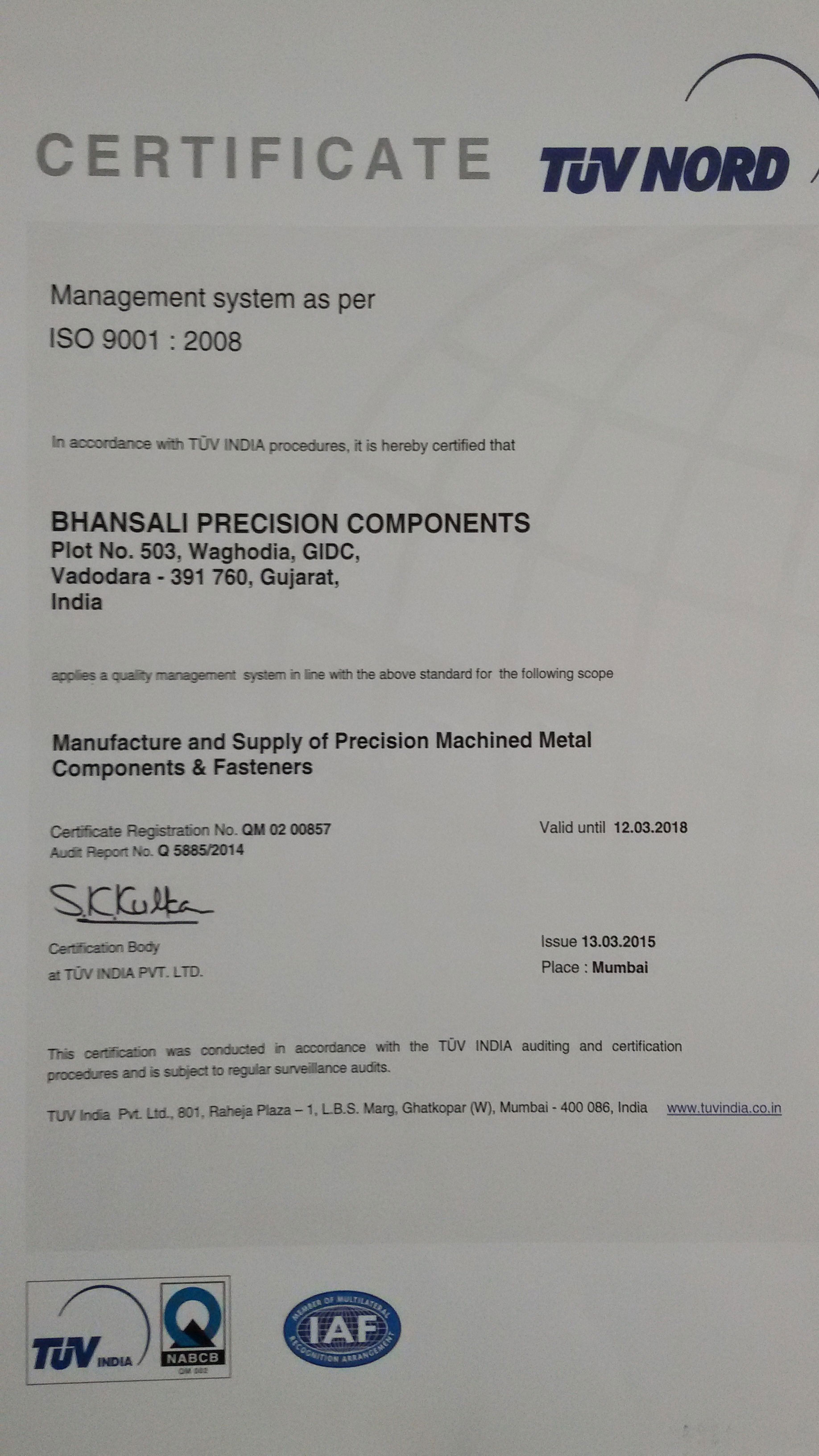 Certificate